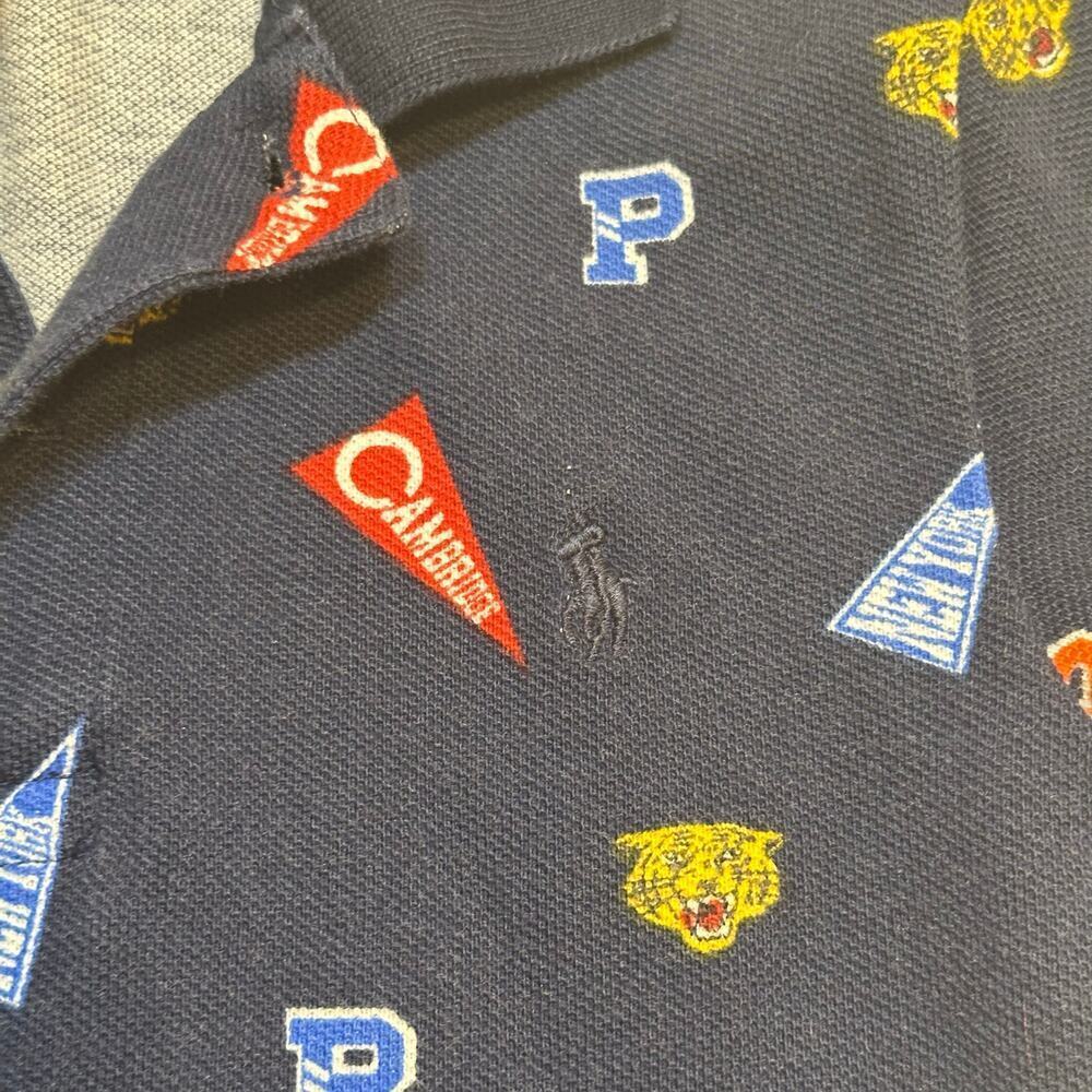 Polo Pennant-Print Cotton Mesh Polo Sz 4T - Picture 7 of 7